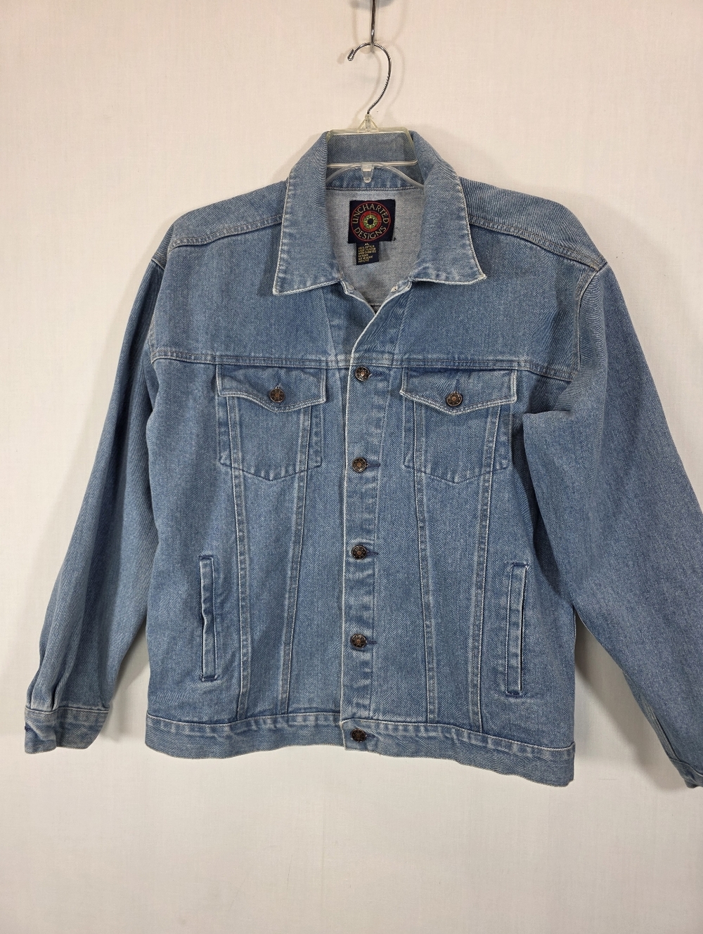 Vintage Uncharted Designs Denim Trucker Jacket | Size XL | 100% Cotton